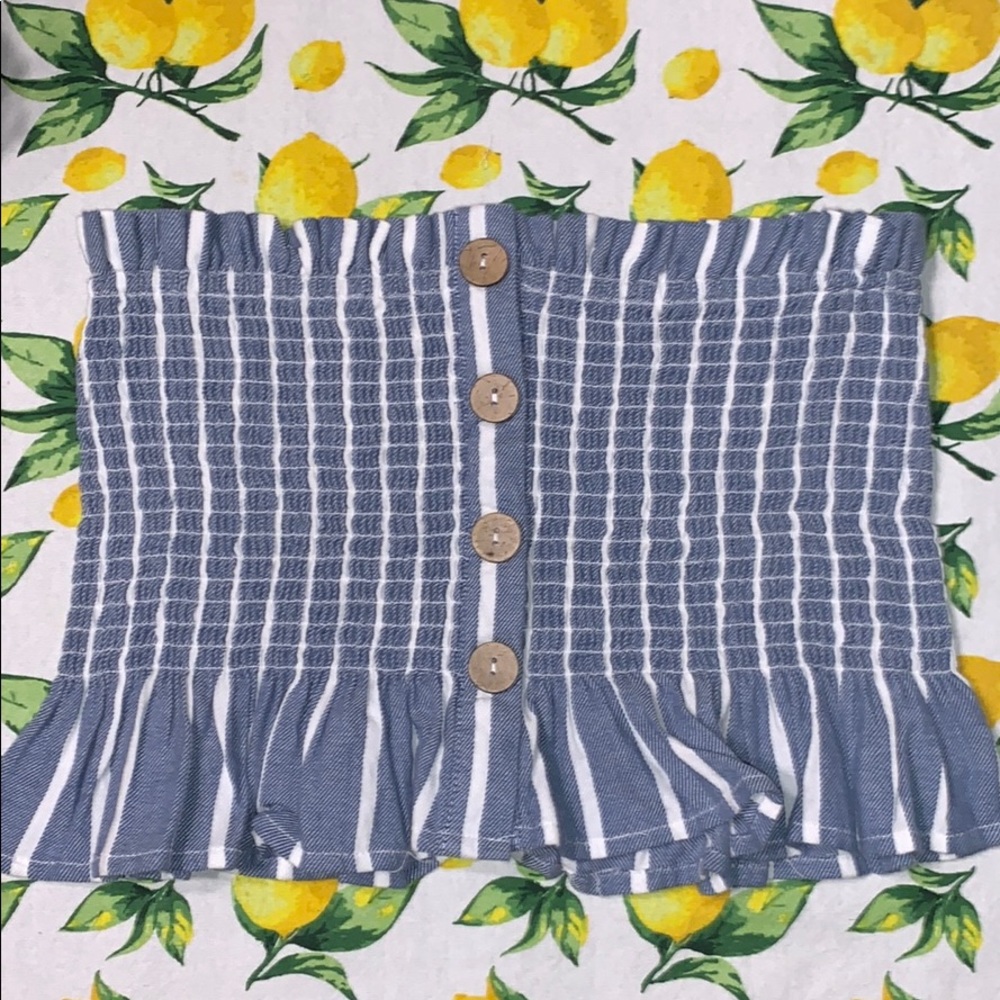 linen stripe tube-blue too